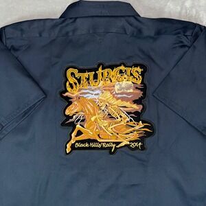 BIKER CLOTHING CO Work Shirt Men's 3XL Black STURGIS 2014 Black Hills Rally Moto